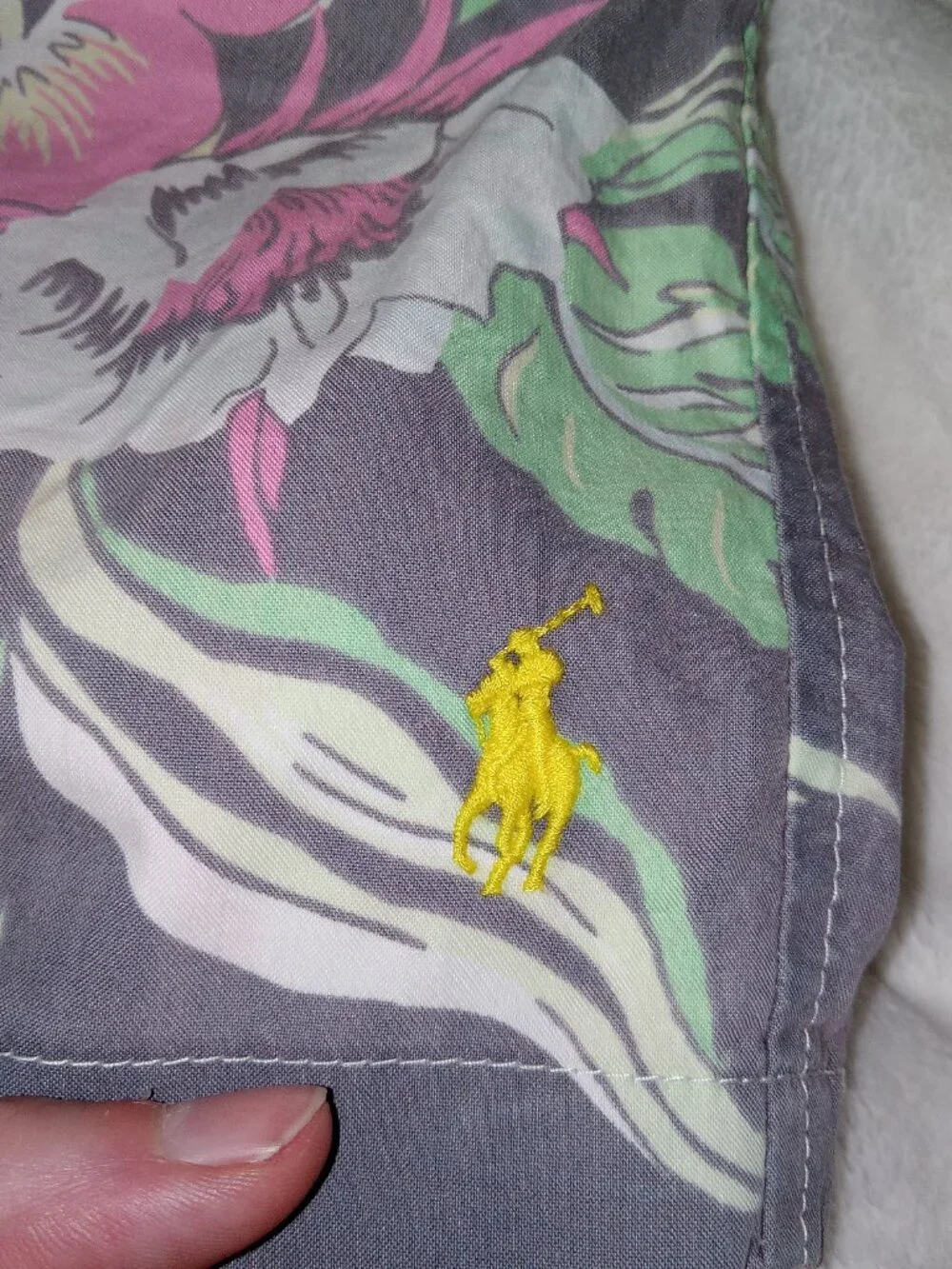 Polo Ralph Lauren Mens XL Floral Hawaiian Swim Trunks Tropical Shorts Faded